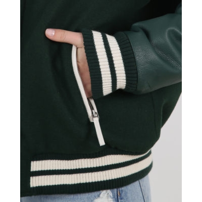 Alter Ego Lois Varsity Jacket Green