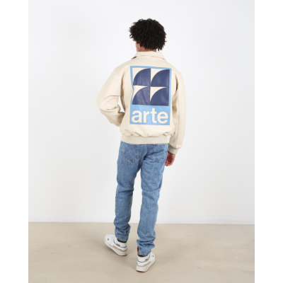 Arte Antwerp Jonah Back Logo Jacket Cream
