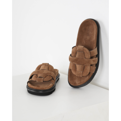 Morobé Emilia Flat Sandals Light Cognac Crosta