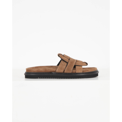 Morobé Emilia Flat Sandals Light Cognac Crosta