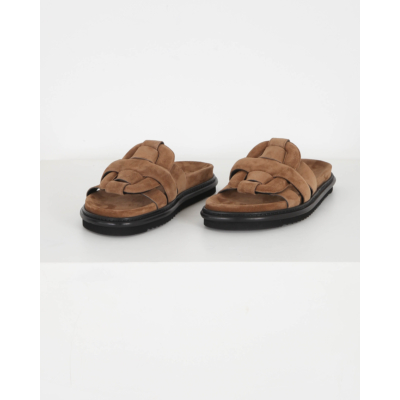 Morobé Emilia Flat Sandals Light Cognac Crosta