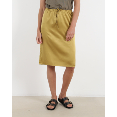6397 Bias Drawstring Skirt Gold