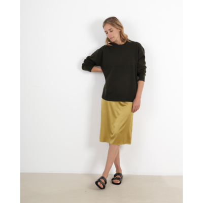 6397 Bias Drawstring Skirt Gold