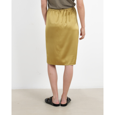 6397 Bias Drawstring Skirt Gold
