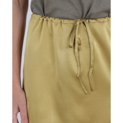 6397 Bias Drawstring Skirt Gold