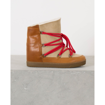Isabel Marant Nowles Calfskin Leather Snow Boots