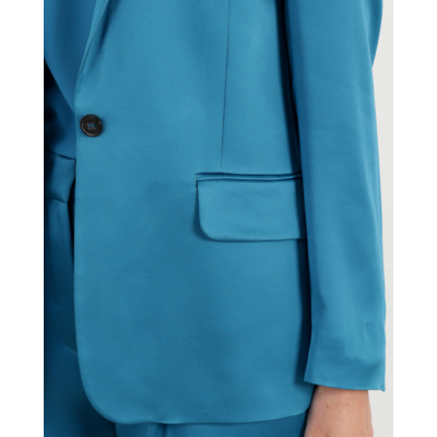 Luisa Cerano Single-button Blazer Turquoise