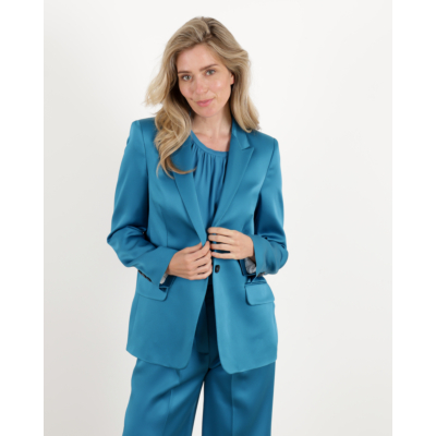 Luisa Cerano Single-button Blazer Turquoise