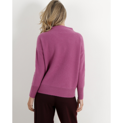 Vince Cashmere Funnel Neck Sweater Berry