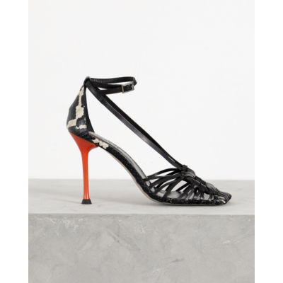 Morobé Savannah Sandals Black Python