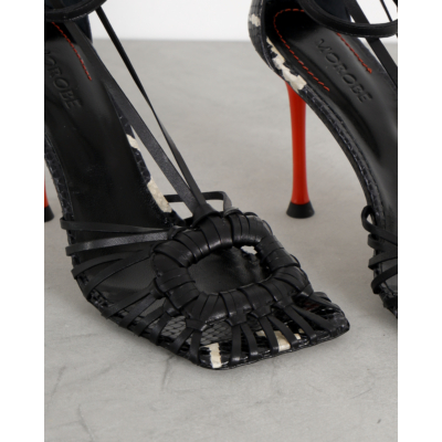 Morobé Savannah Sandals Black Python