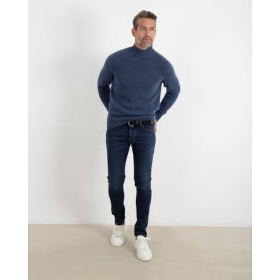 Fedeli Turtleneck pullover onda indigo