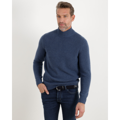 Fedeli Turtleneck pullover onda indigo