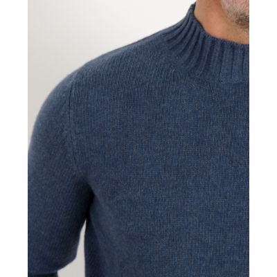 Fedeli Turtleneck pullover onda indigo