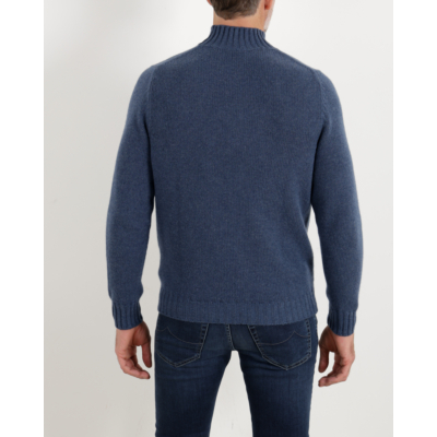 Fedeli Turtleneck pullover onda indigo