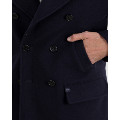 Fay Wollen Peacoat Navy
