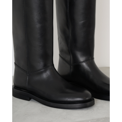 Closed Leather Boots Black