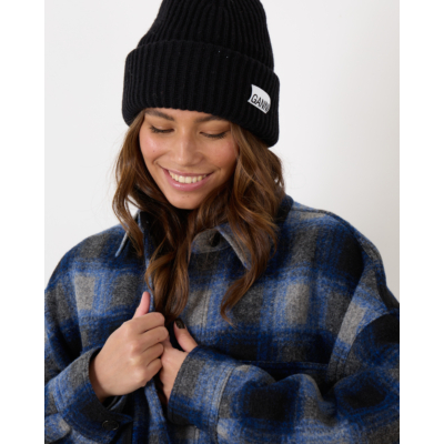 Rib Beanie Black