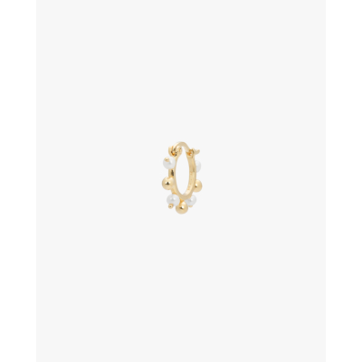 Anna + Nina Single Purity Ring Earring Gold Plated