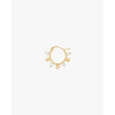 Anna + Nina Single Purity Ring Earring Gold Plated