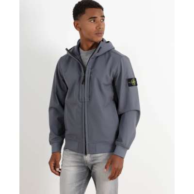 Stone Island Soft Shell Jack Lead Grey