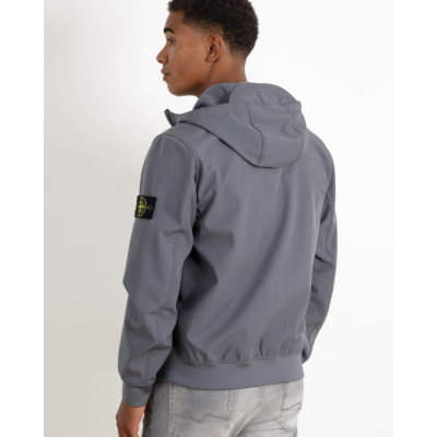 Stone Island Soft Shell Jack Lead Grey
