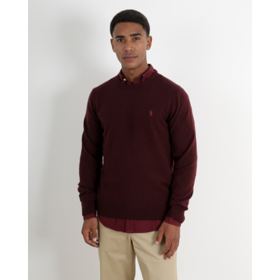 Ralph Lauren Wollen Trui Aged Wine Heathe