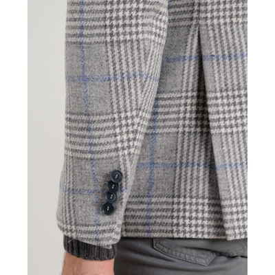 De Petrillo Casual Colbert Posillipo Grey/Blue Check