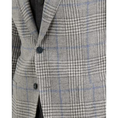 De Petrillo Casual Colbert Posillipo Grey/Blue Check
