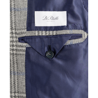 De Petrillo Casual Colbert Posillipo Grey/Blue Check