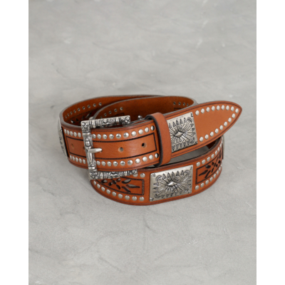 Nanni Ceintuur brown metal