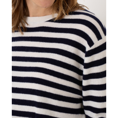 People's Republic of Cashmere Pullover Boxy o-neck Cloud Navy