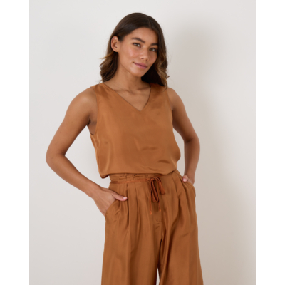 Forte Forte Silk Top Bronze