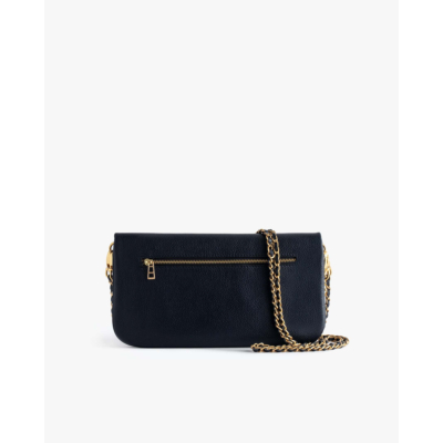 Zadig & Voltaire Rock Clutch Navy Ink Gold