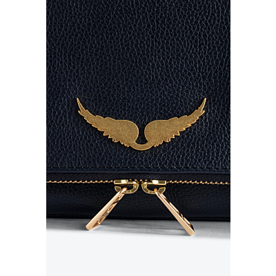 Zadig & Voltaire Rock Clutch Navy Ink Gold