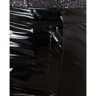 Rotate Patent Coated Slim Pants Black