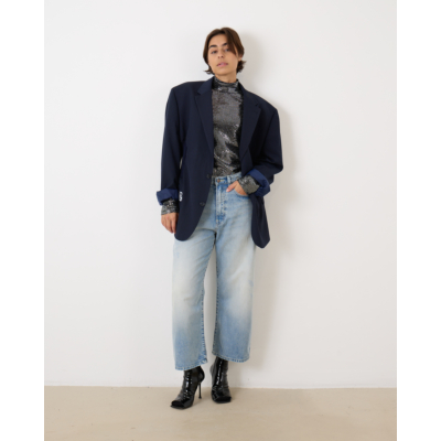 Blaze Elastic Waist Blazer Navy