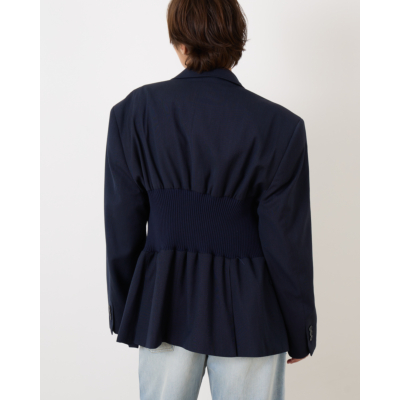 Blaze Elastic Waist Blazer Navy