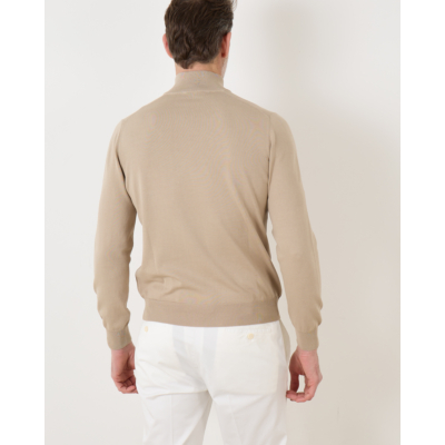 Gran Sasso Pullover Vest Zip Zand