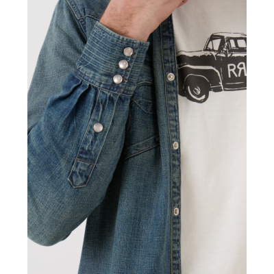 RRL Denim Overshirt Dark Wash