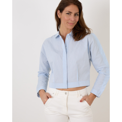 Luisa Cerano Kimono Blouse Streep Blue
