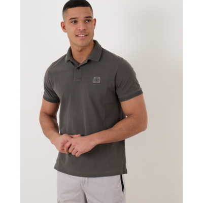 Stone Island Slim Fit Polo Charcoal