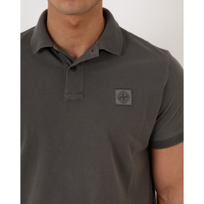 Stone Island Slim Fit Polo Charcoal