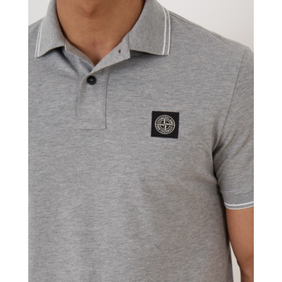 Stone Island Slim Fit Polo Melange Grey