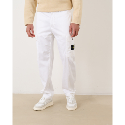 Stone Island Cargo Pants White