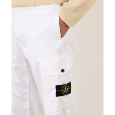 Stone Island Cargo Pants White