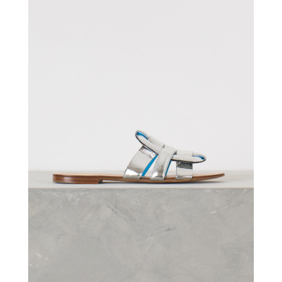 Morobé Mules Flat Robien Silver Crac