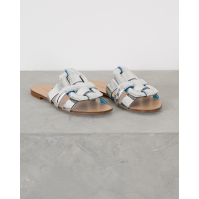 Morobé Mules Flat Robien Silver Crac