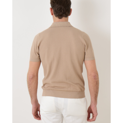Colombo Structure Pullover Polo Sand