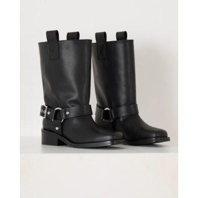 Ganni Biker Boots Black